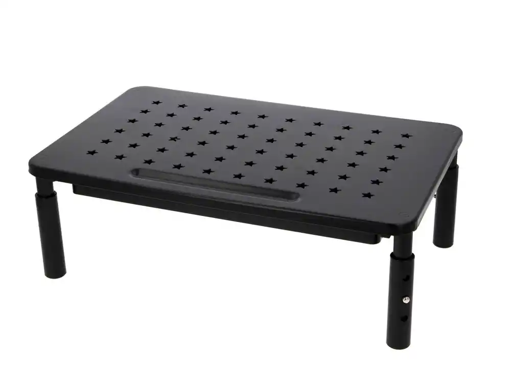 [174597] Soporte q-connect para monitor metalico regulable en altura con bandeja 370x235x145 mm