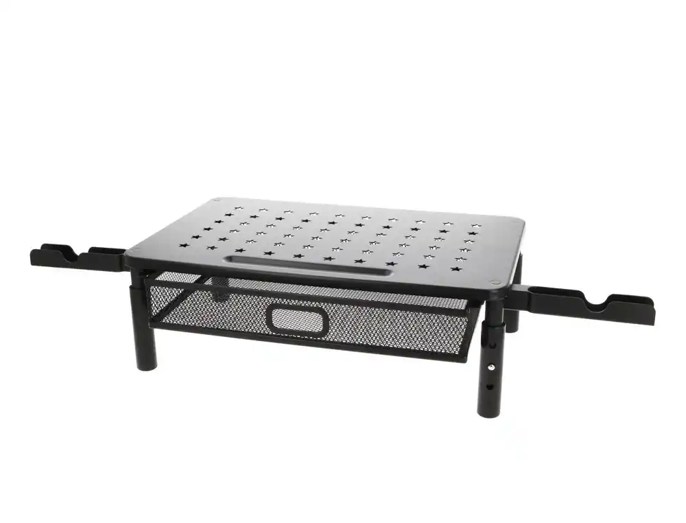 [174596] Soporte q-connect para monitor metalico regulable en altura con cajon y dos soportes para movil