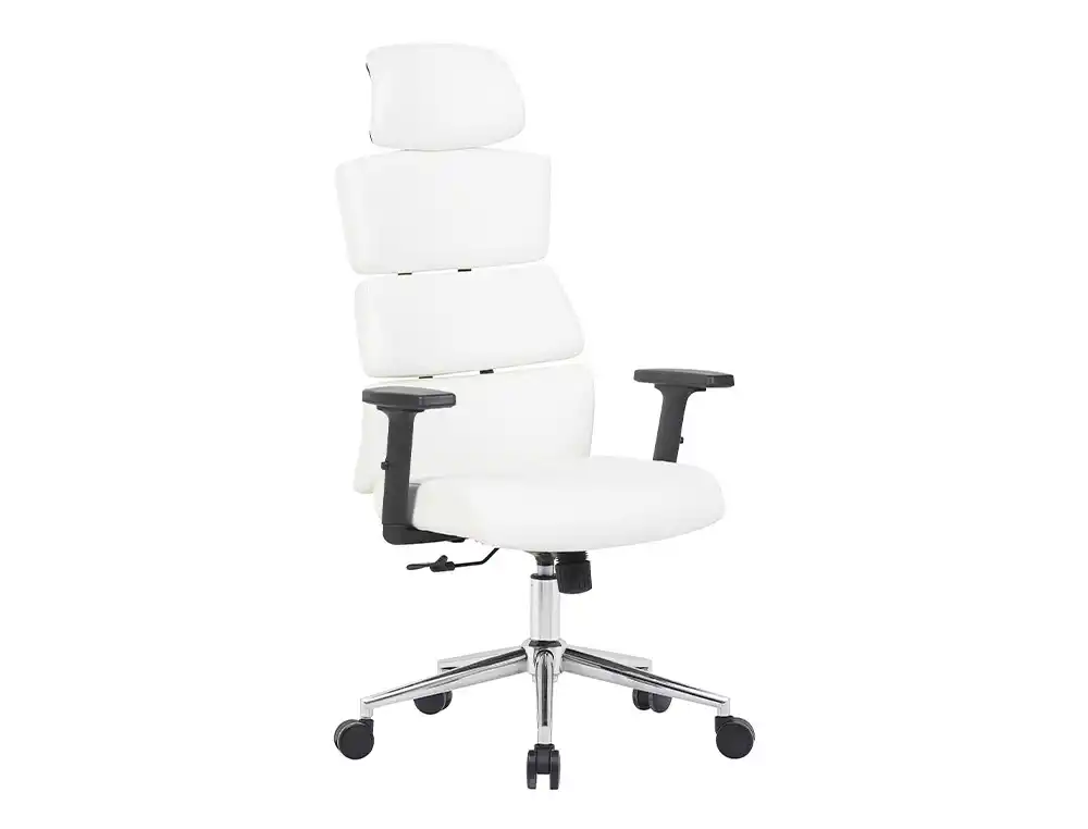 [174577] Silla q-connect direccion aurea similpiel alt max 1400 mm anc 520 mm prof 510 mm ruedas premium blanco