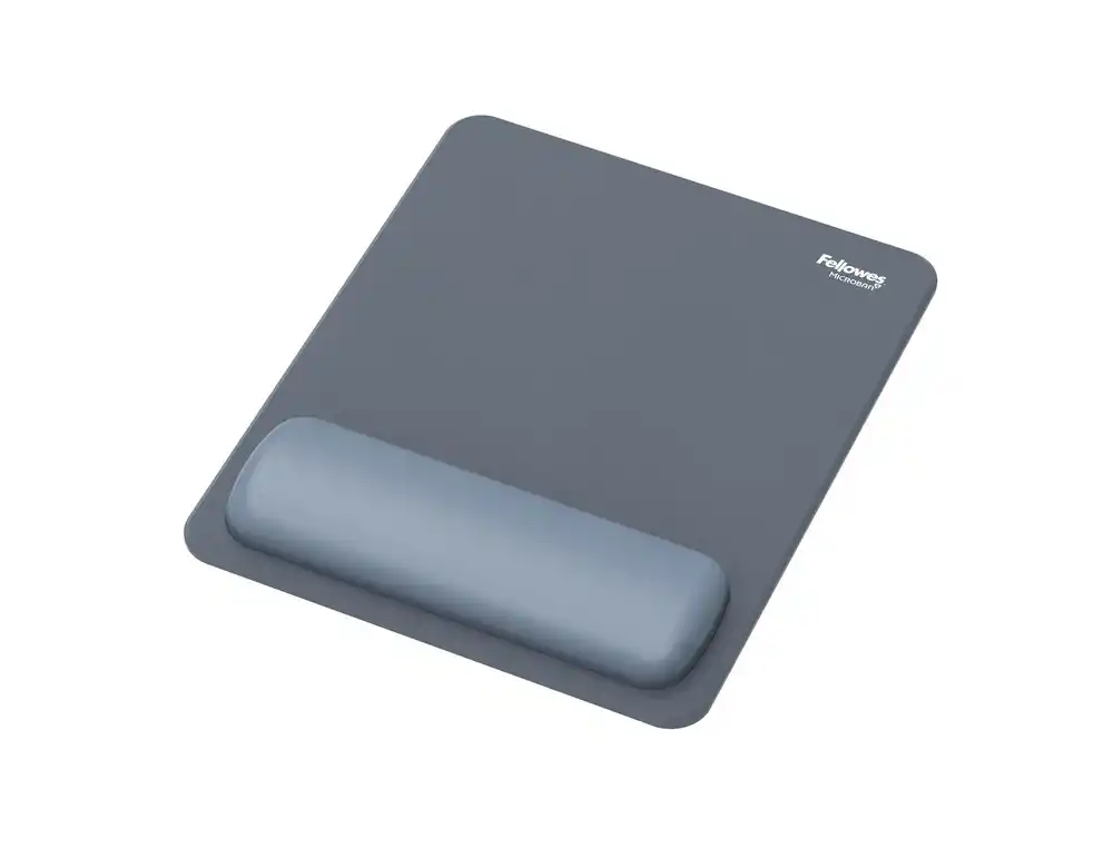 Alfombrilla para raton fellowes con reposamuñecas breyta azul 250x210x25 mm