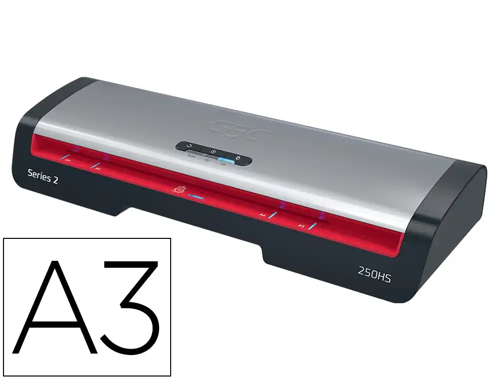 [174465] Plastificadora gbc 250hs office din a3 apagado automatico 2 rodillos hasta 125 micras