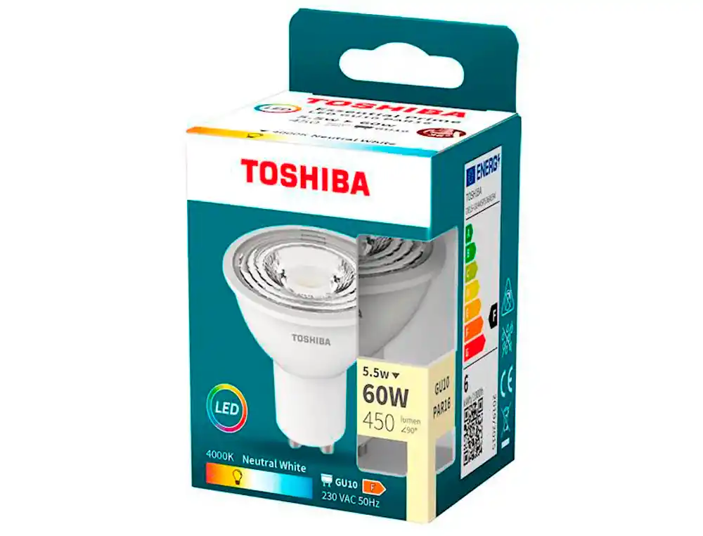 [174417] Foco led toshiba essential gu10 5.5w luz neutra 4000k