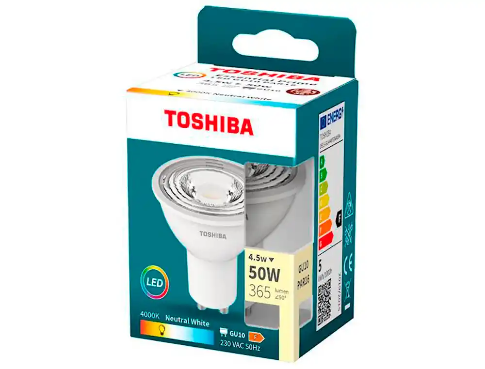 [174414] Foco led toshiba essential gu10 4.5w luz neutra 4000k