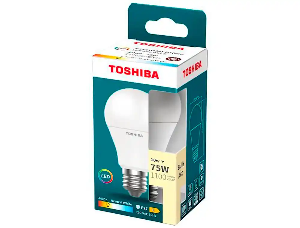 [174402] Bombilla led toshiba essential a60 e27 10w luz neutra 4000k