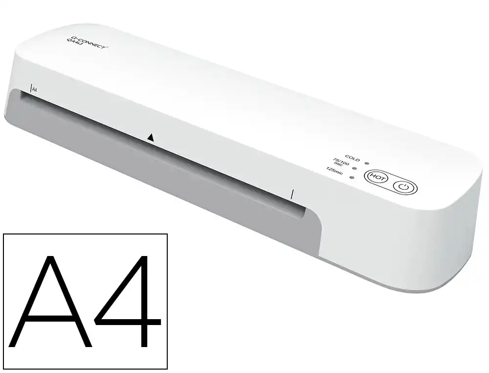 [174398] Plastificadora q-connect kf19091 din a4 estandar 2 rodillos hasta 125 mc