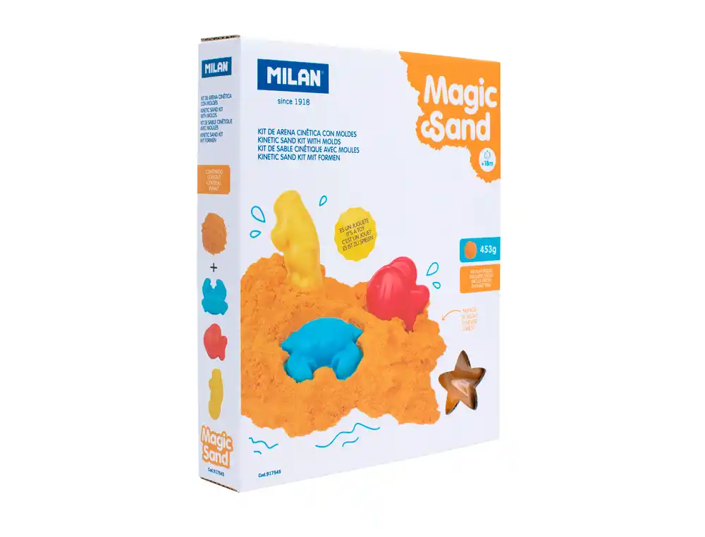 Juego milan magic sand arena cinetica con tres moldes