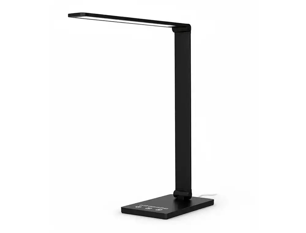 [174160] Lampara de escritorio q-connect vega led 10w 400 lm tactil 5 niveles de color brillo regulable color negro