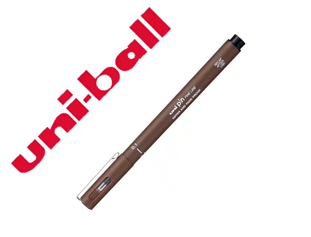 [173670] Rotulador uniball pin calibrado micrometrico 0,5 mm color sepia