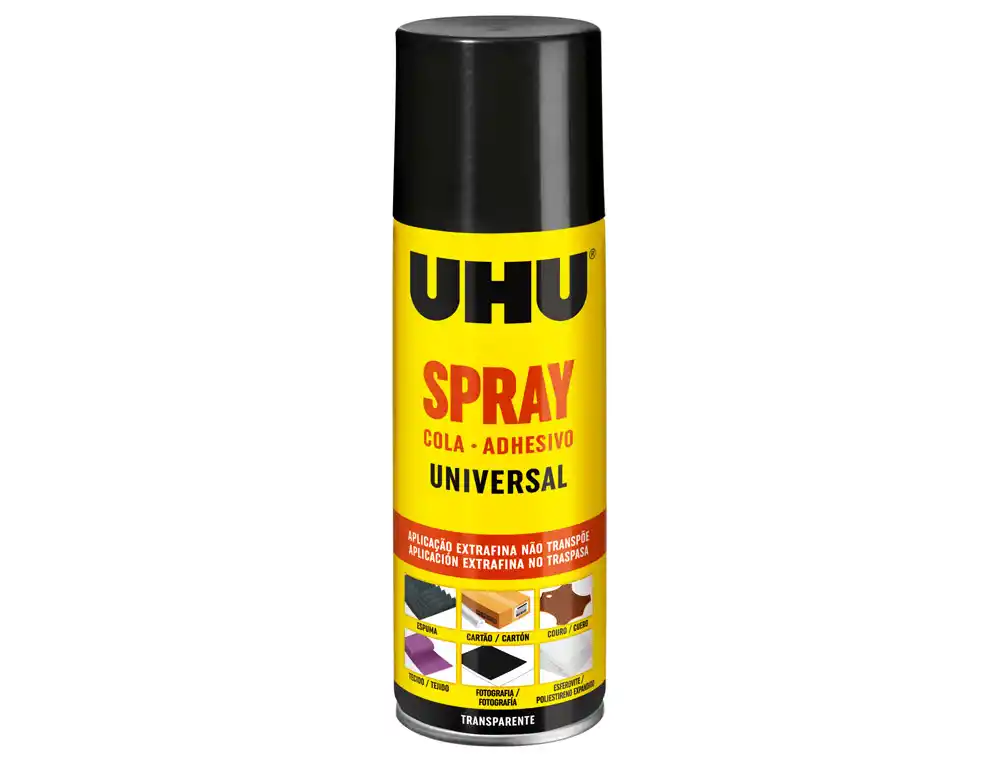 [173471] Pegamento uhu spray adhesivo 3 en 1 permanente bote de 200 ml