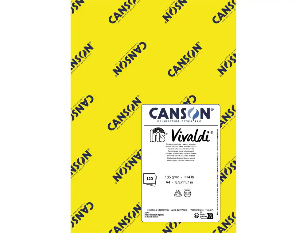 [173466] Cartulina guarro din a4 colores vivos 185 gr paquete de 120 hojas colores surtidos
