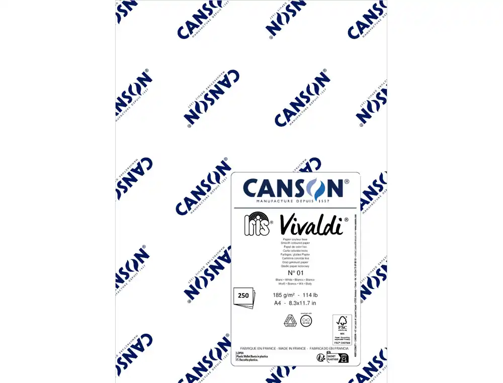 [173465] Cartulina guarro din a4 blanco 185 gr paquete de 250 hojas