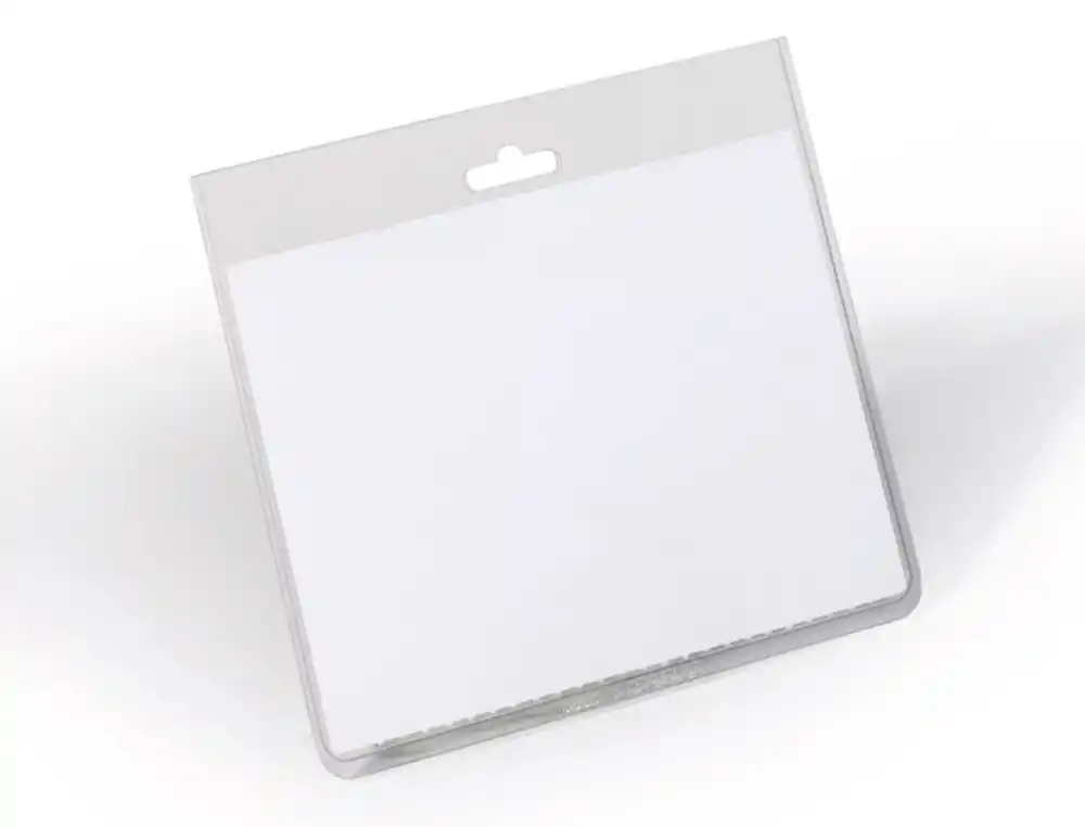 [173437] Portanombres durable pvc con perforacion para clip 60x90 mm