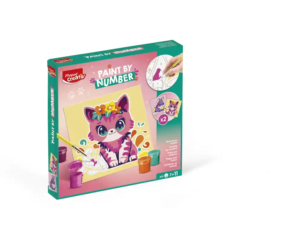 [173422] Juego maped creativ pinta por numeros gato/conejo