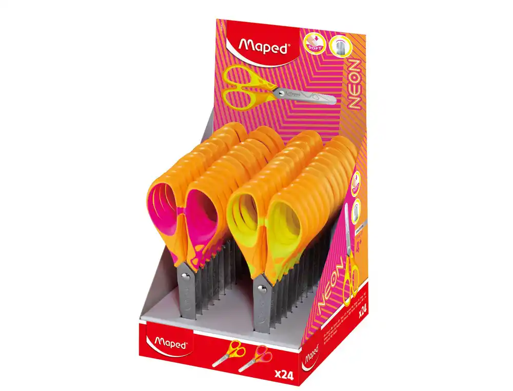 [173415] Tijera escolar maped essentials soft neon 13 cm
