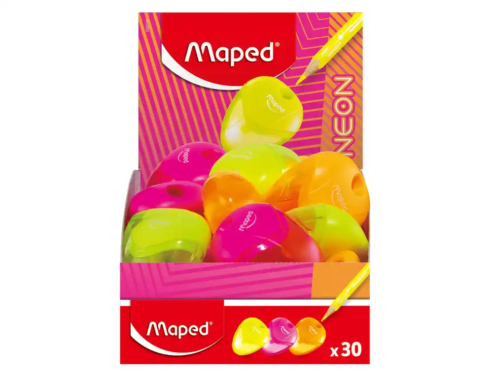 [173414] Sacapuntas maped plastico igloo 1 uso neon