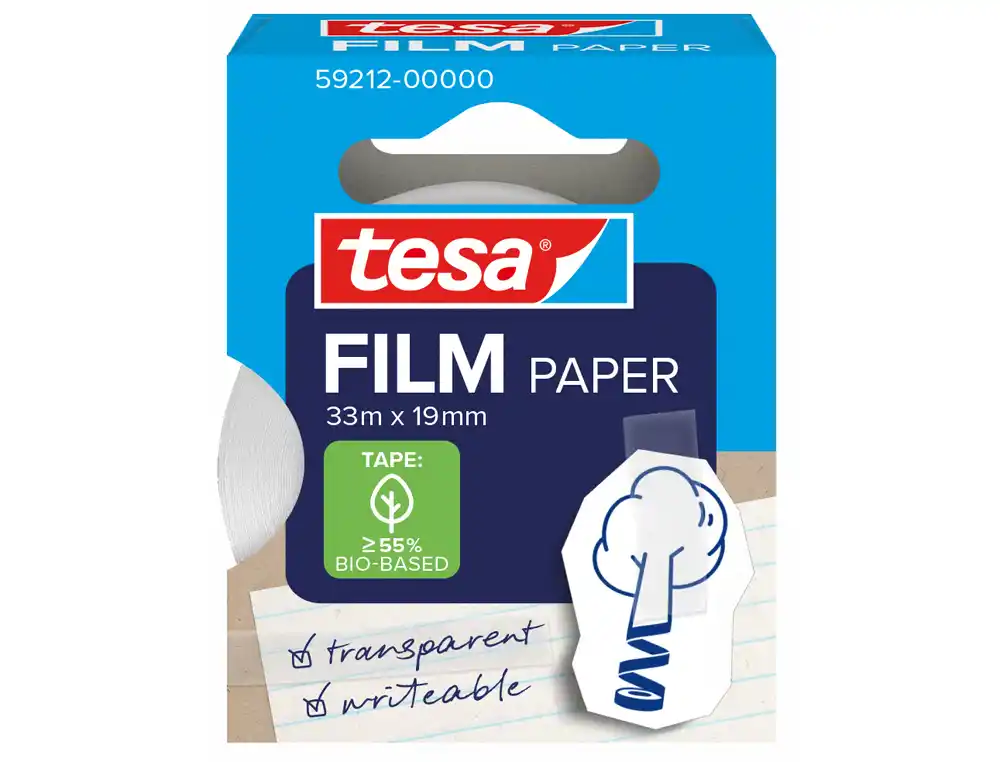 [173404] Cinta adhesiva tesa papel transparente 33 m x 19 mm