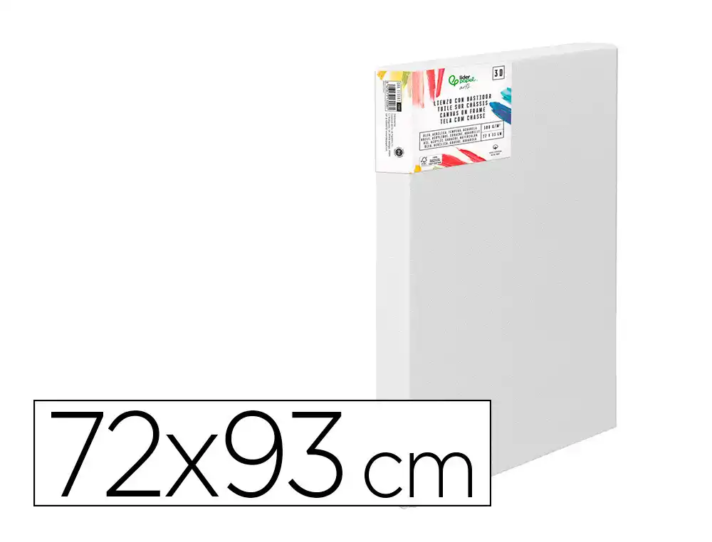 [173105] Bastidor 3d extragrueso liderpapel 30f grapado parte trasera algodon 100% 72x93 cm gramaje 380g/m2 certificado