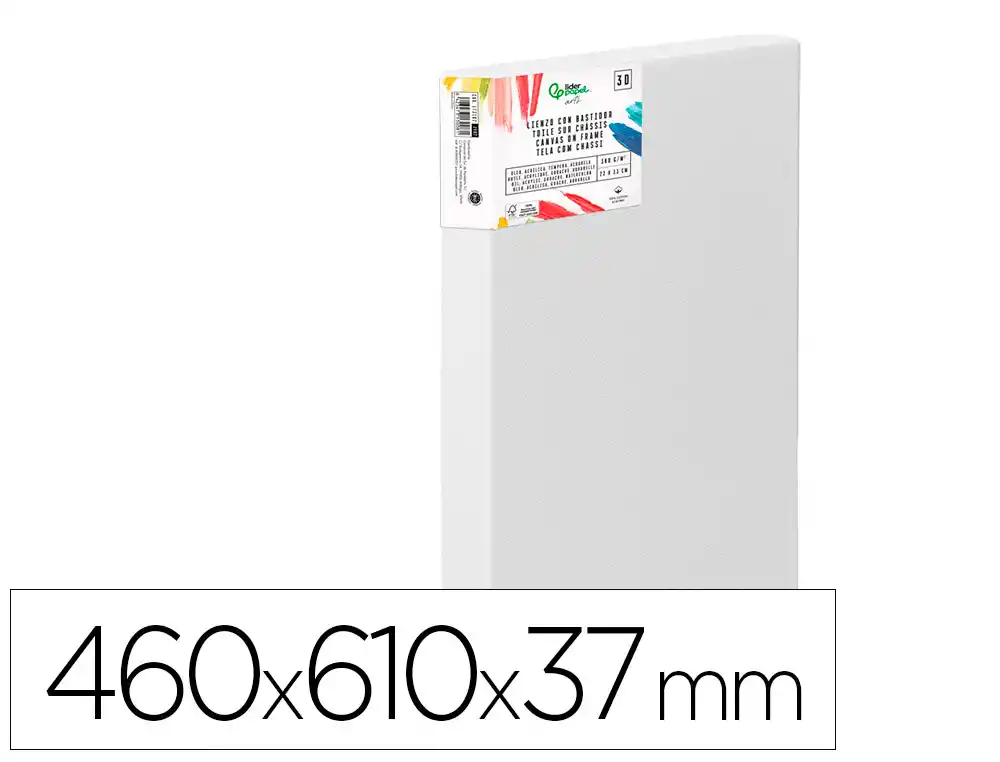 [173104] Bastidor 3d extragrueso liderpapel 12p grapado parte trasera algodon 100% 46x61 cm gramaje 380g/m2 certificado