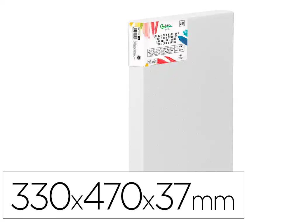 [173103] Bastidor 3d extragrueso liderpapel 6f grapado parte trasera algodon 100% 33x41 cm gramaje 380g/m2 certificado