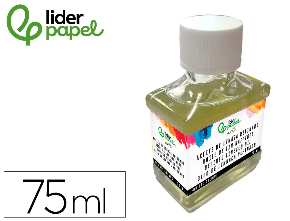 Aceite de linaza liderpapel refinado bote de 75 ml