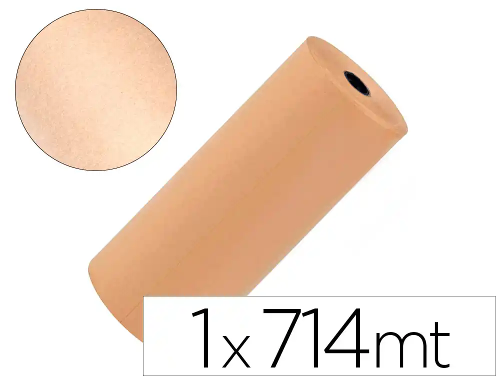 [172677] Papel kraft liderpapel marron bobina 1 m x 714 m especial para embalaje peso 50 kg