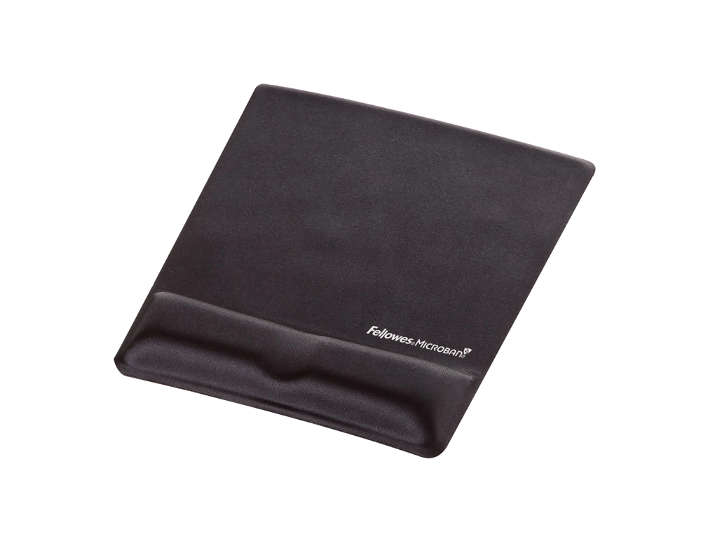 Alfombrilla para raton fellowes canal health-v negra con reposamuñecas de gel 222x209,6x251 mm