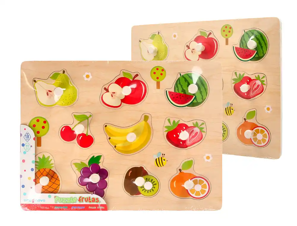 [172052] Puzle infantil imaginovo madera frutas +18 meses 10 piezas 30x22,5x1,5cm