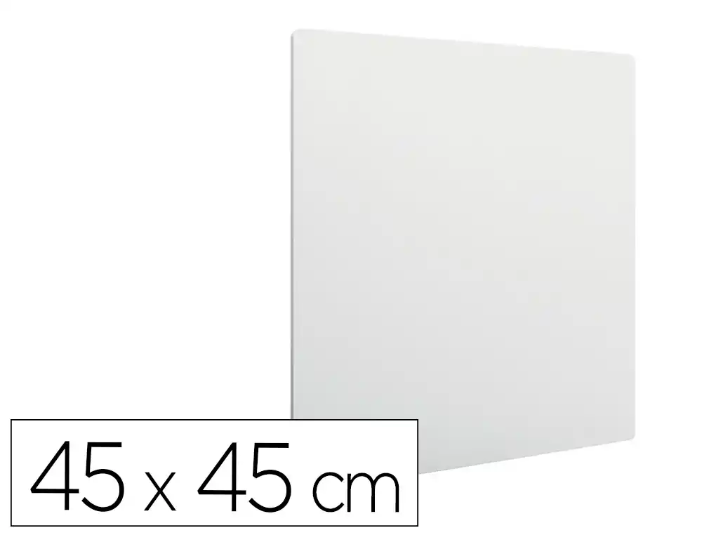 [171992] Pizarra blanca nobo modular sin marco acero magnetica 450x450 mm