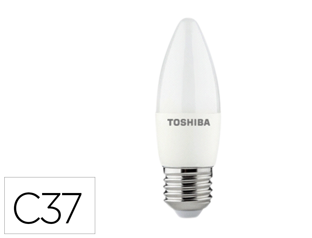[171941] Bombilla led toshiba c37 e27 5w 3000k luz fria