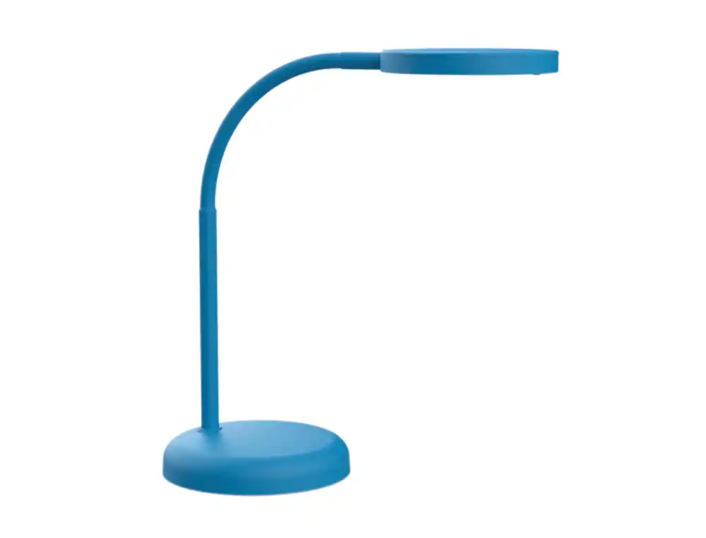 Lampara de escritorio maul led 5w 769lm luz calida brazo y cabezal giratorios azul