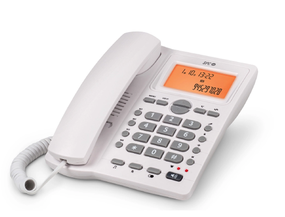 [171705] Telefono spc office id sobremesa/mural pantalla retroiluminada con rellamada 2 niveles volumen opcion mute