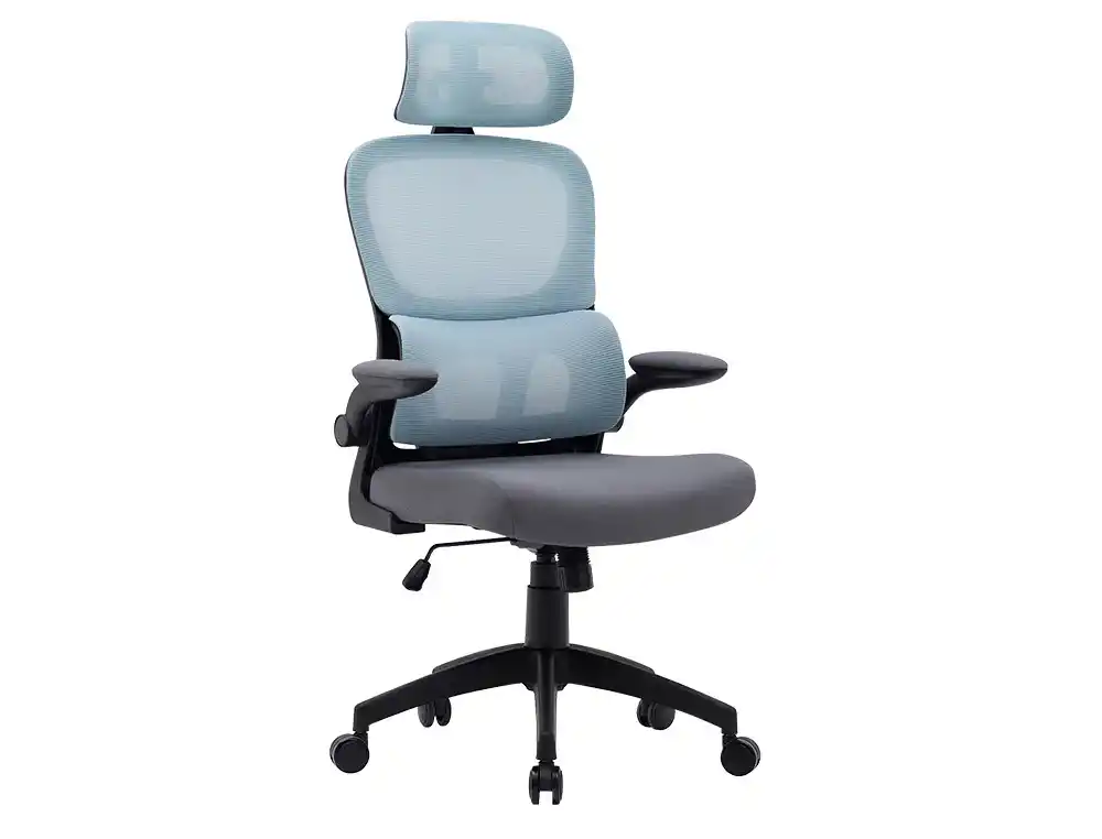 [171689] Silla q-connect direccion sorrento malla base metalica alt max 1320 anc 650 prof 600 mm ruedas premium azul gris