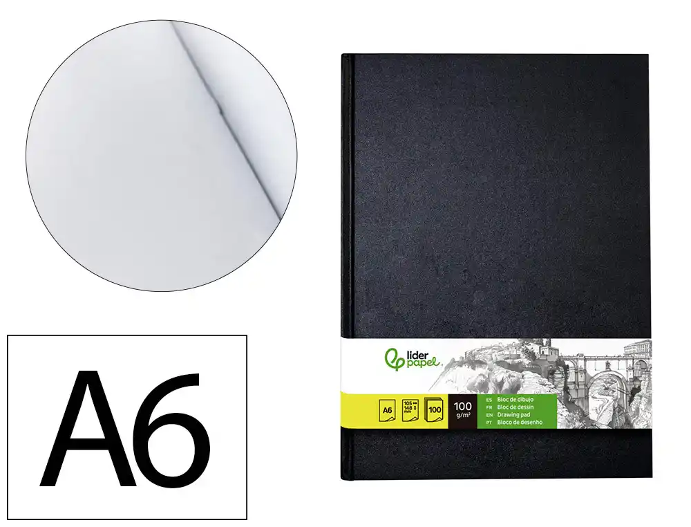 [171358] Bloc dibujo liderpapel esbozos encuadernado din a6 148x105 mm 100 hojas 100 g