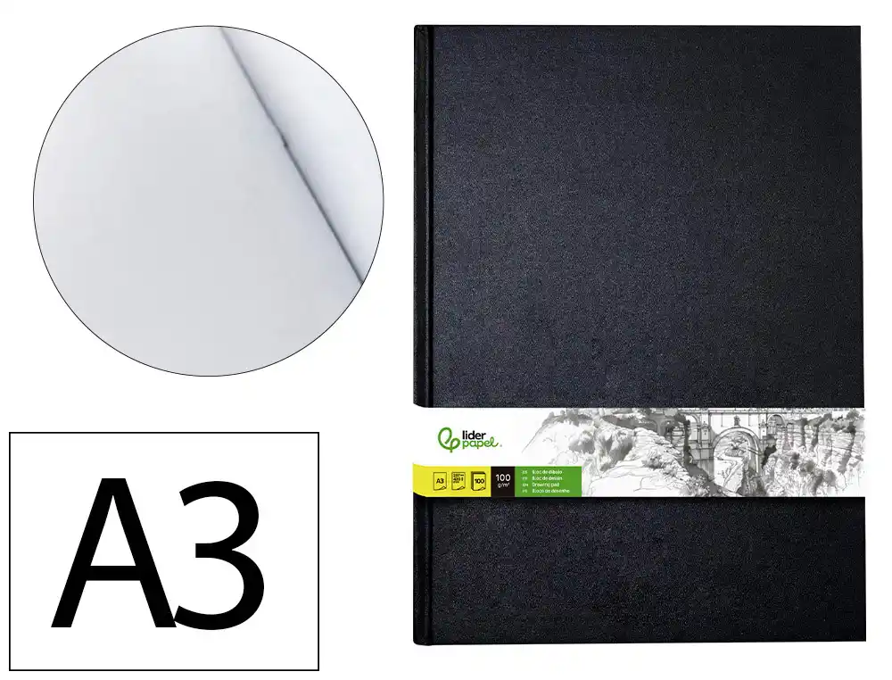 [171357] Bloc dibujo liderpapel esbozos encuadernado din a3 420x297 mm 100 hojas 100 g