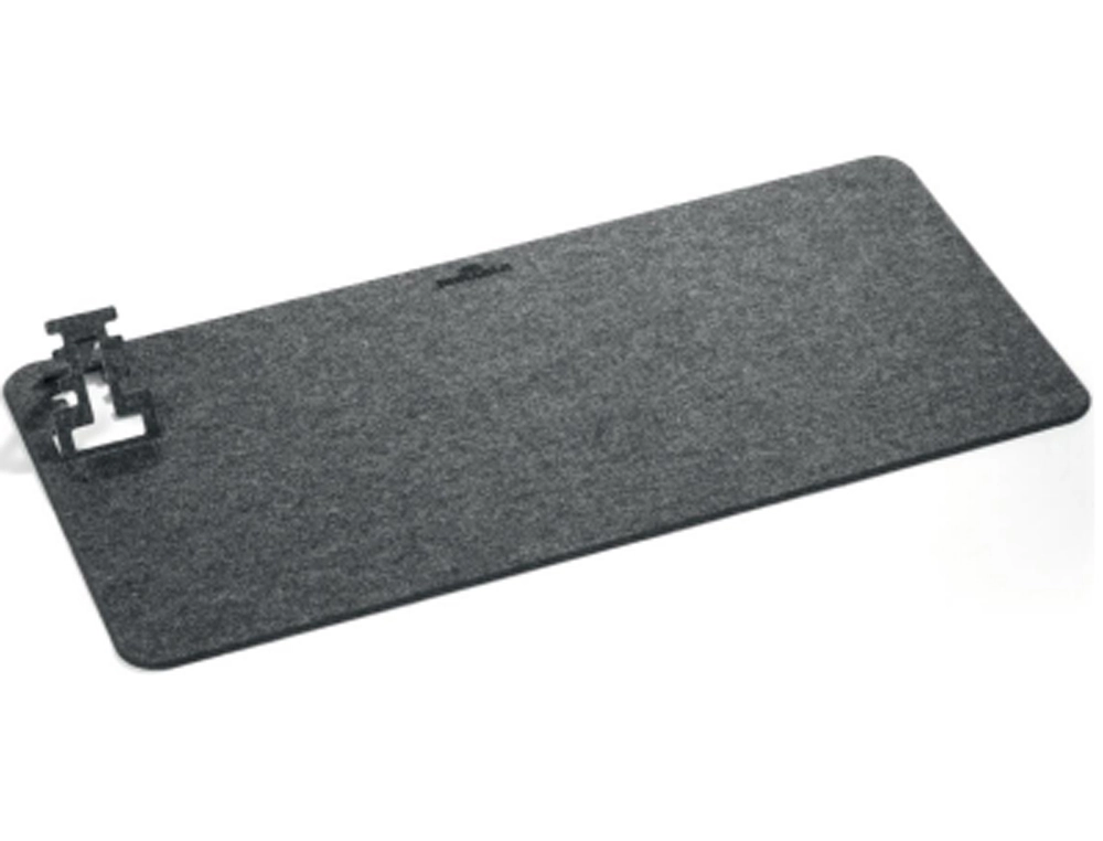 Alfombrilla de escritorio durable effect fieltro color antracita 700x330 mm