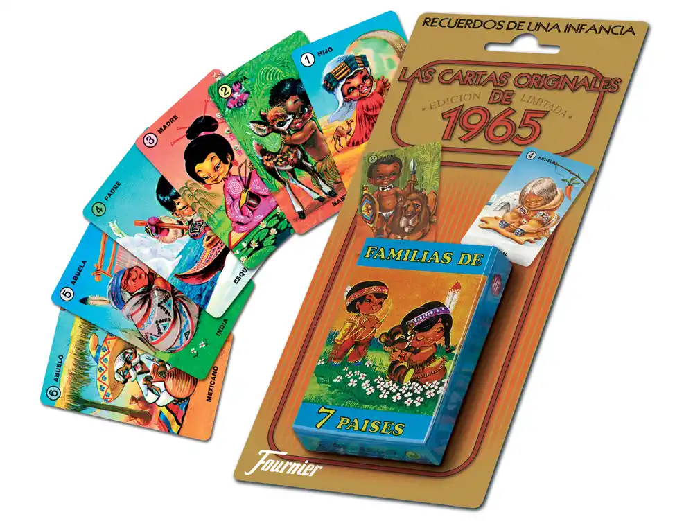 [170911] Baraja de cartas fournier infantil familias de 7 paises