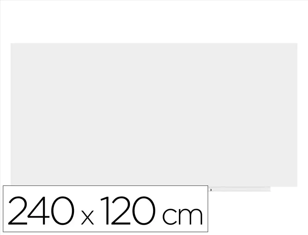 [170853] Pizarra blanca rocada lacada blanca 240x120 cm 2 modulos 120x120 cm