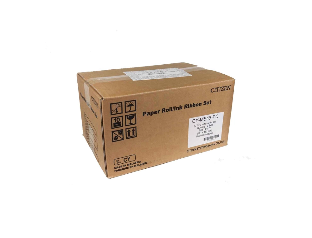 [170721] Papel sublimacion citizen 10x15 cm 1400 impresiones por rollo para impresora cy-02 caja de 2 unidades
