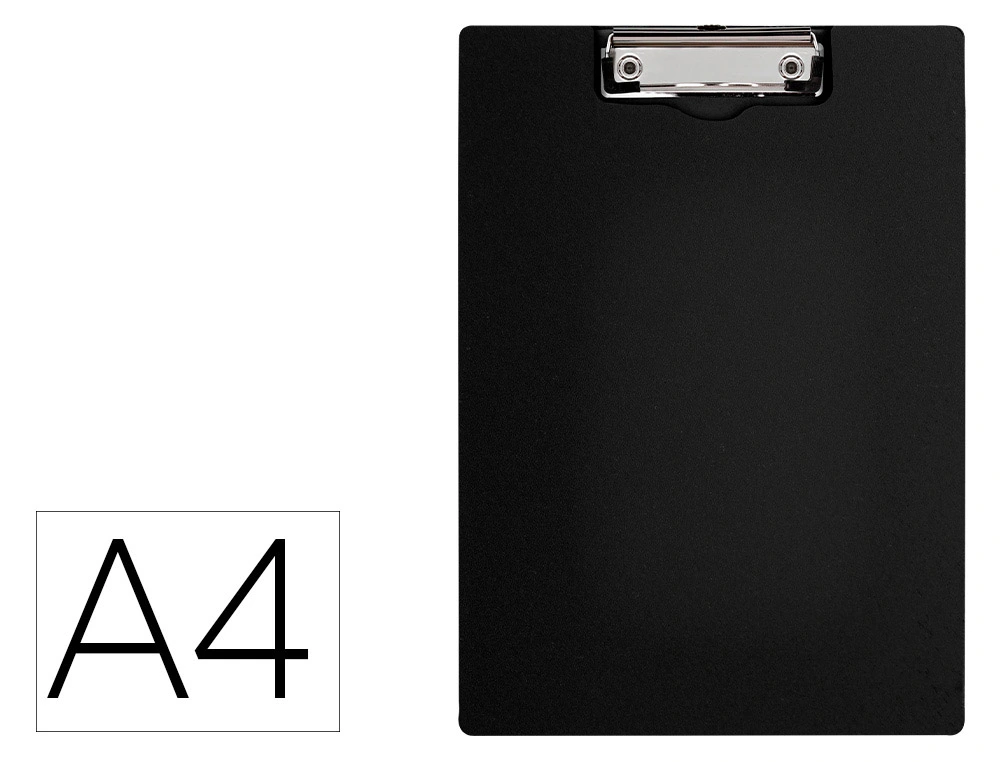 [170709] Carpeta q-connect miniclip superior din a4 plastico 50% reciclado negro grosor 2,1 mm