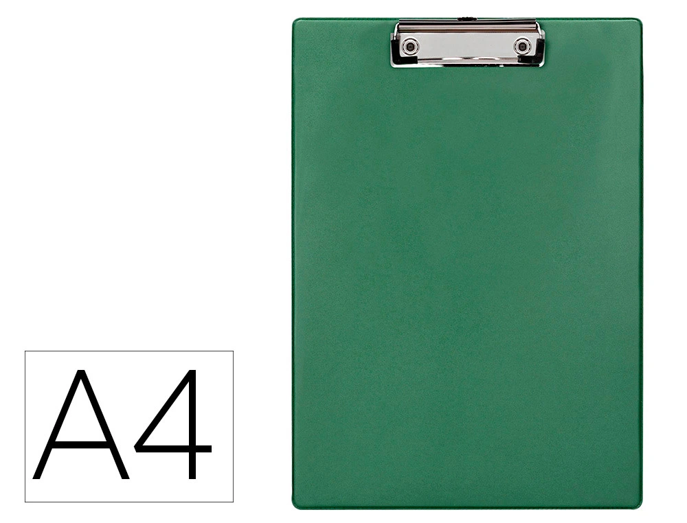 [170708] Portanotas q-connect plastico 50% reciclado din a4 verde oliva grosor 2,1 mm