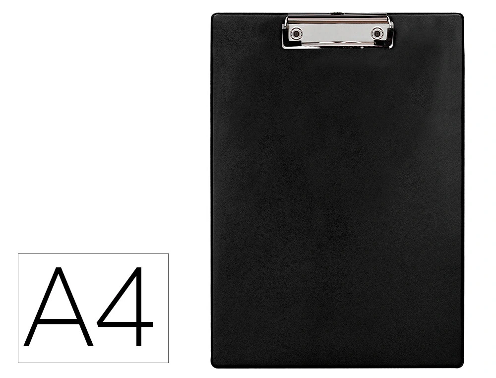 [170705] Portanotas q-connect plastico 50% reciclado din a4 negro grosor 2,1 mm