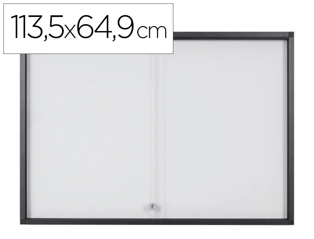 [170578] Vitrina de anuncios bi-office 10 a4 magnetica para interior slim antracita 1135x39x649 mm