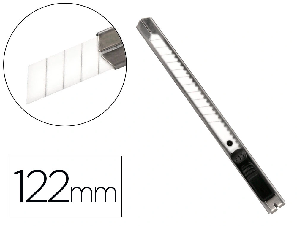 [169922] Cuter q-connect metalico estrecho cuchilla ceramica 9 mm xd-c18 con clip blister 1 unidad