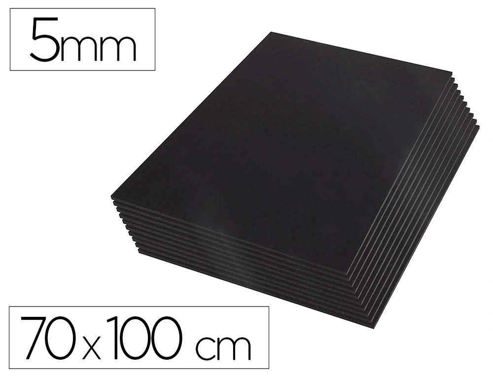 [169700] Carton pluma liderpapel negro doble cara 70x100cm espesor 5 mm