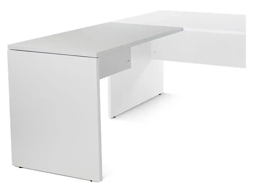Ala para mesa rocada serie work 60x100 cm derecha o izquierda acabado ab02 gris/gris