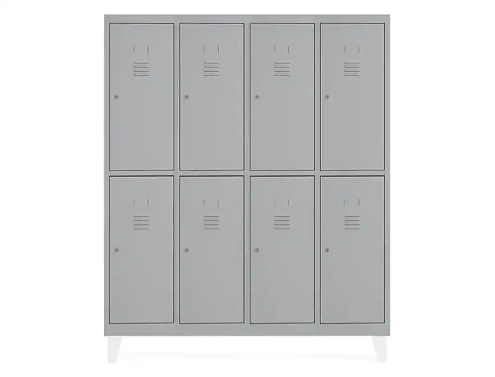 [169561] Taquilla metalica rocada 300 4 modulos x 2 puertas gris 1210x500x1800 mm