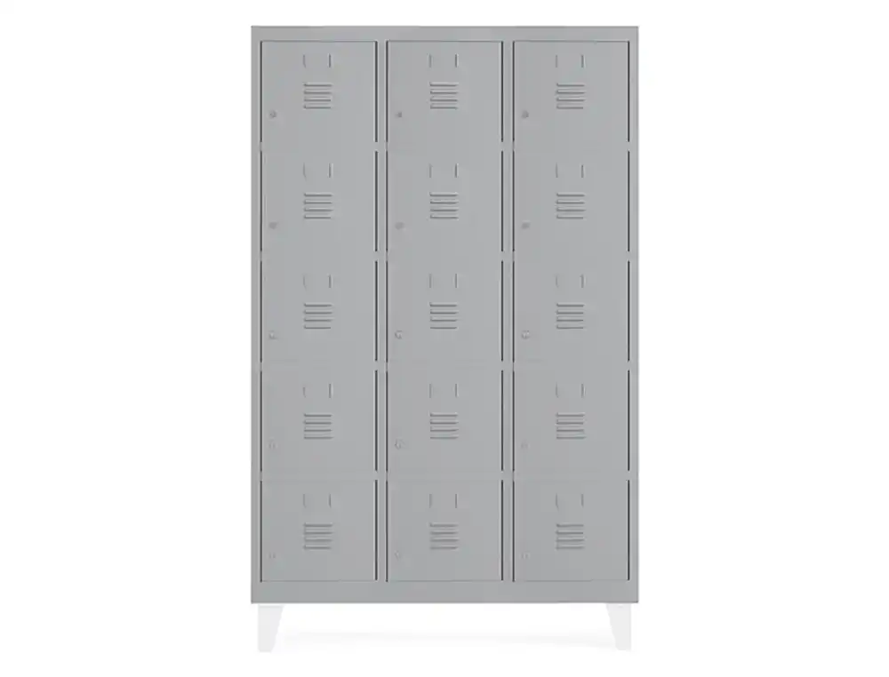 [169559] Taquilla metalica rocada 300 3 modulos x 5 puertas gris 910x500x1800 mm
