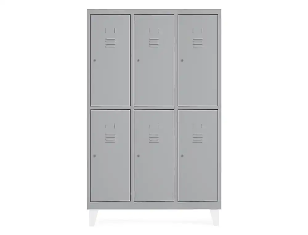 [169556] Taquilla metalica rocada 300 3 modulos x 2 puertas gris 910x500x1800 mm
