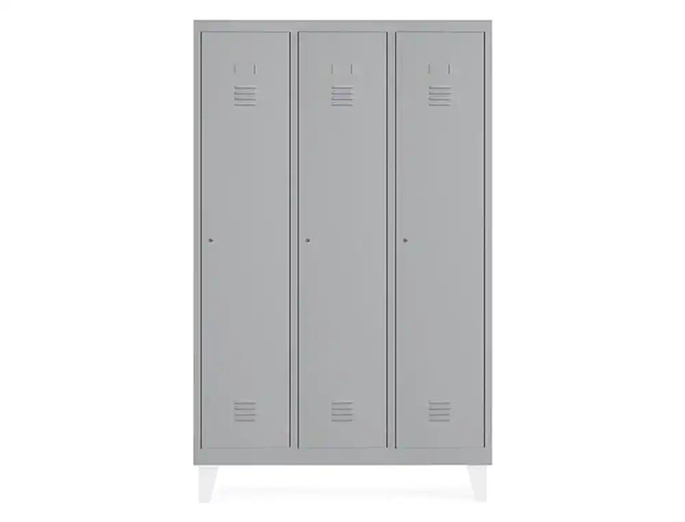 [169555] Taquilla metalica rocada 300 3 modulos x 3 puerta gris 910x500x1800 mm