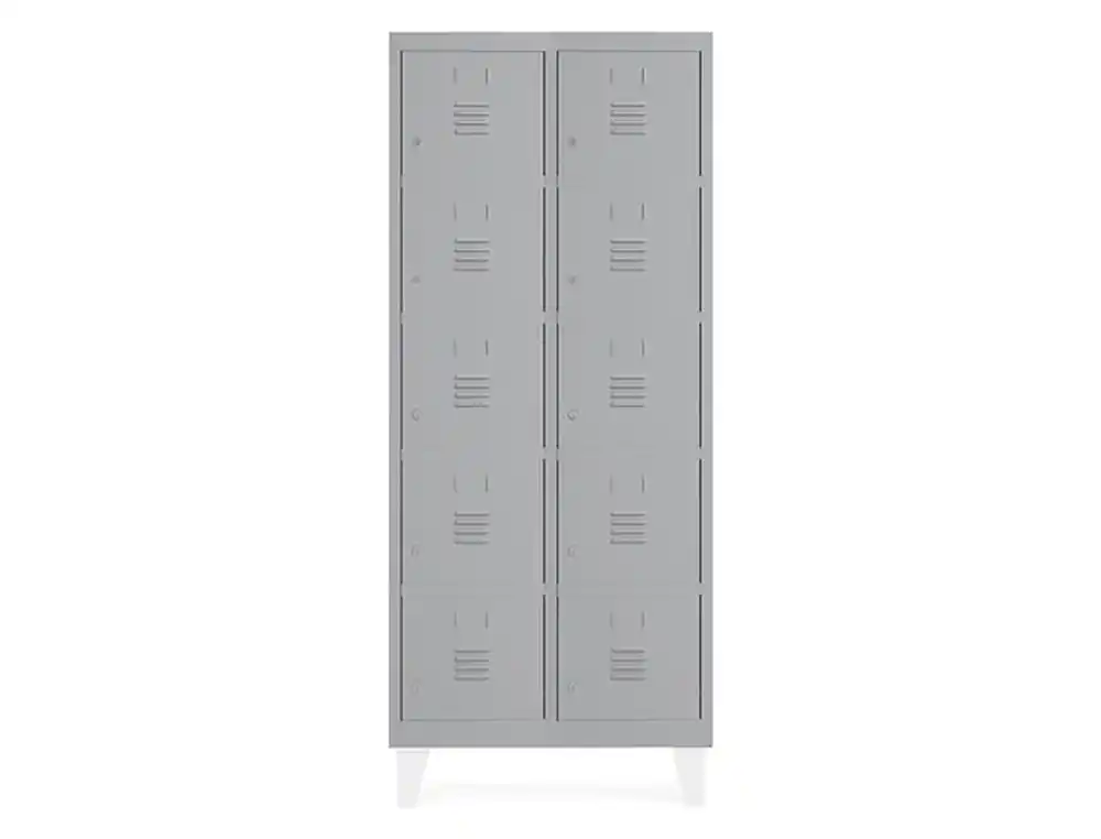 [169554] Taquilla metalica rocada 300 2 modulos x 5 puertas gris 620x500x1800 mm